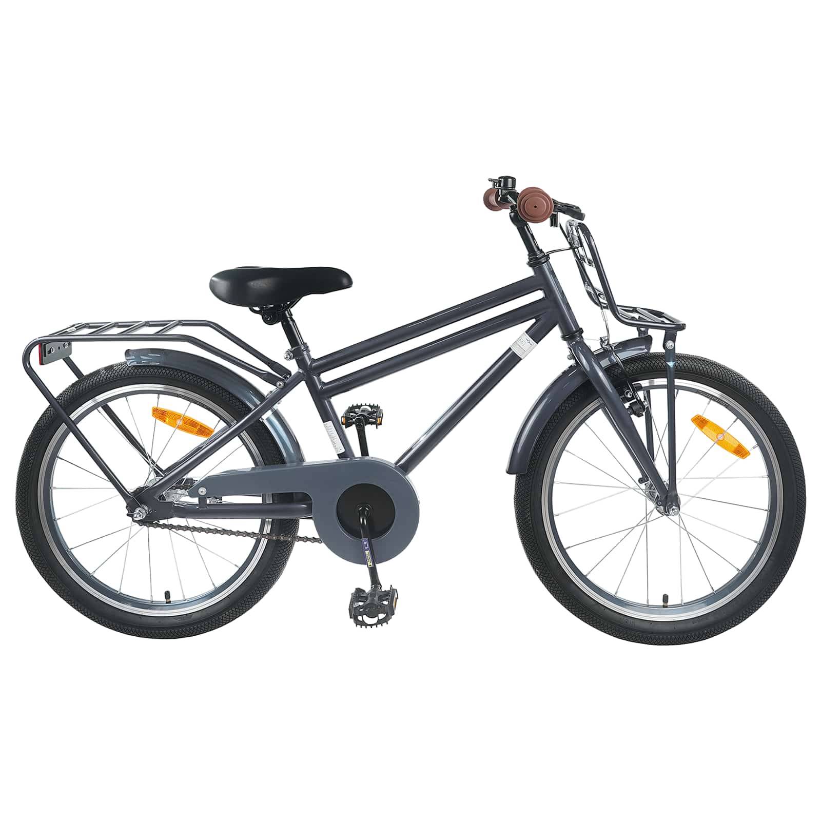 vidaXL Kinderfahrrad 22 Zoll für 7-12 Jahre alt Dunkelgrau