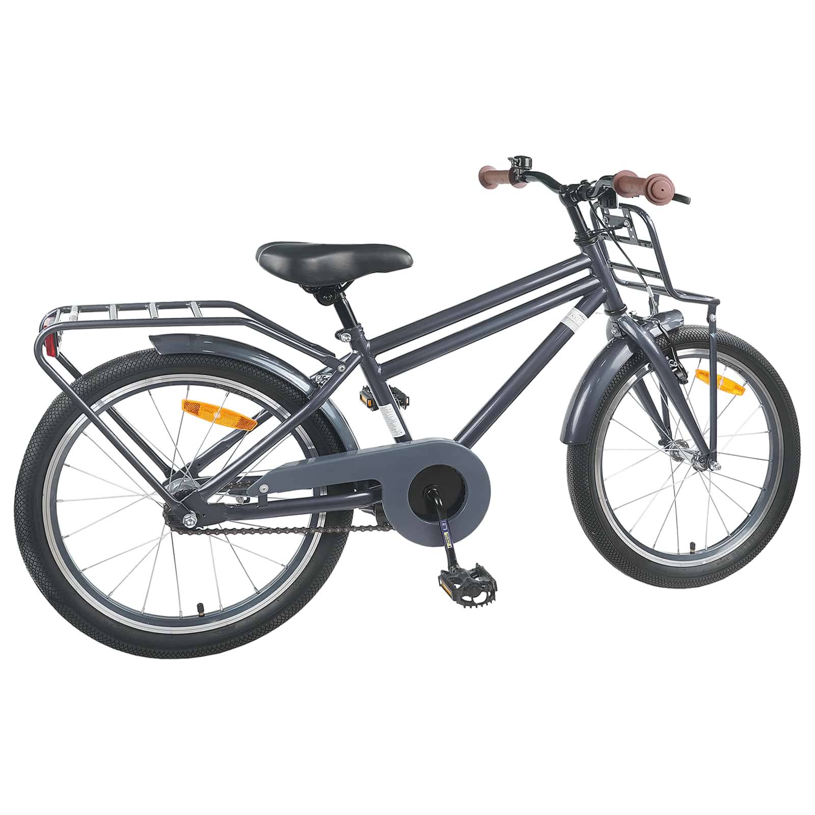 vidaXL Kinderfahrrad 22 Zoll für 7-12 Jahre alt Dunkelgrau