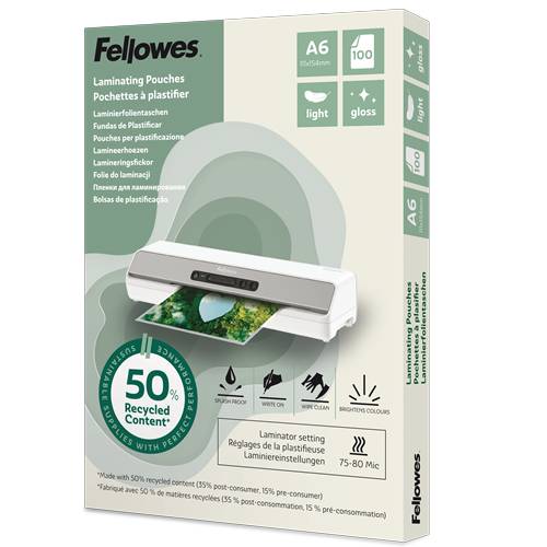 Fellowes 100143441, Glänzend, A6, Thermodruck, 111 mm, 1 mm, 154 mm