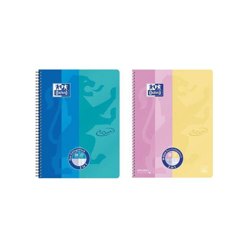 Oxford Collegeblock DUO Touch, A4+, rosa / gelb