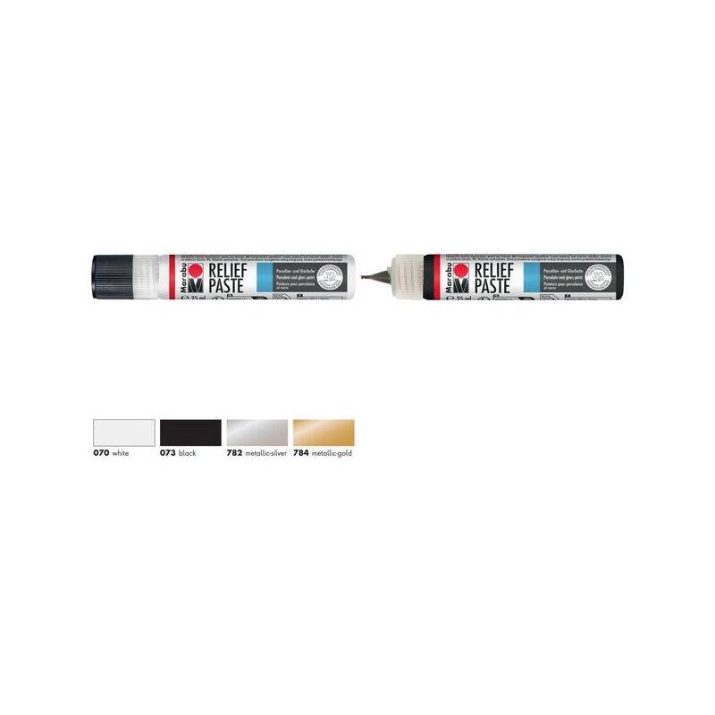 Marabu Reliefpaste, Liner, 25 ml, 070 weiß