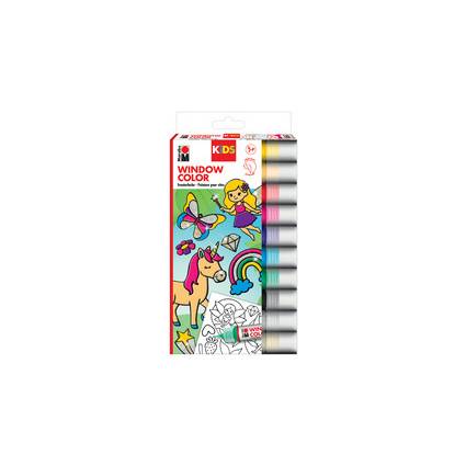 Marabu KiDS Window Color-Set "Glitzerfee", 10 x 25 ml
