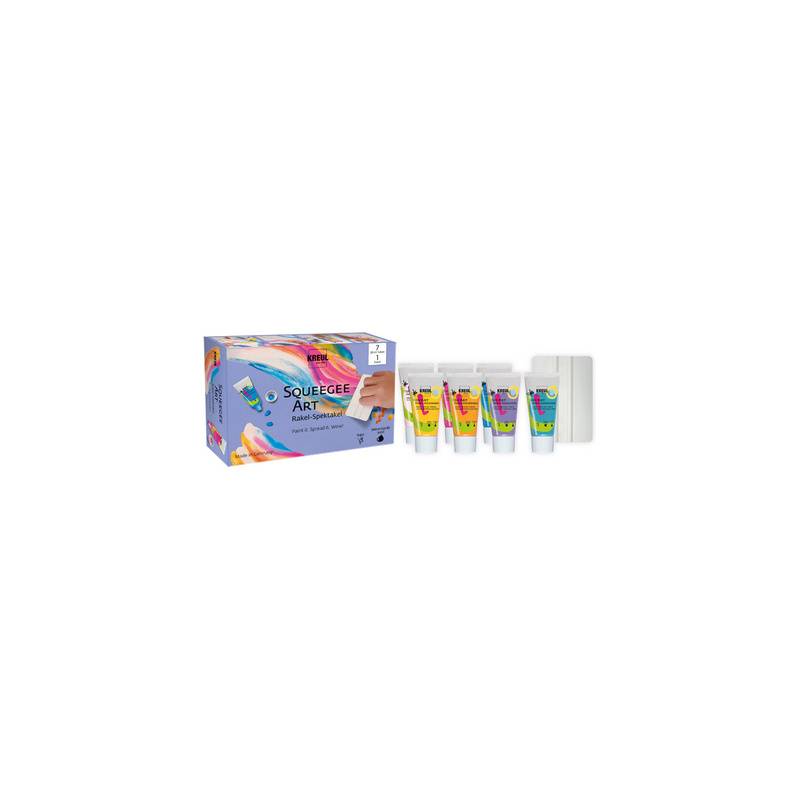 KREUL Kids Art Kinder-Künstlerfarbe, Squeegee Art Set