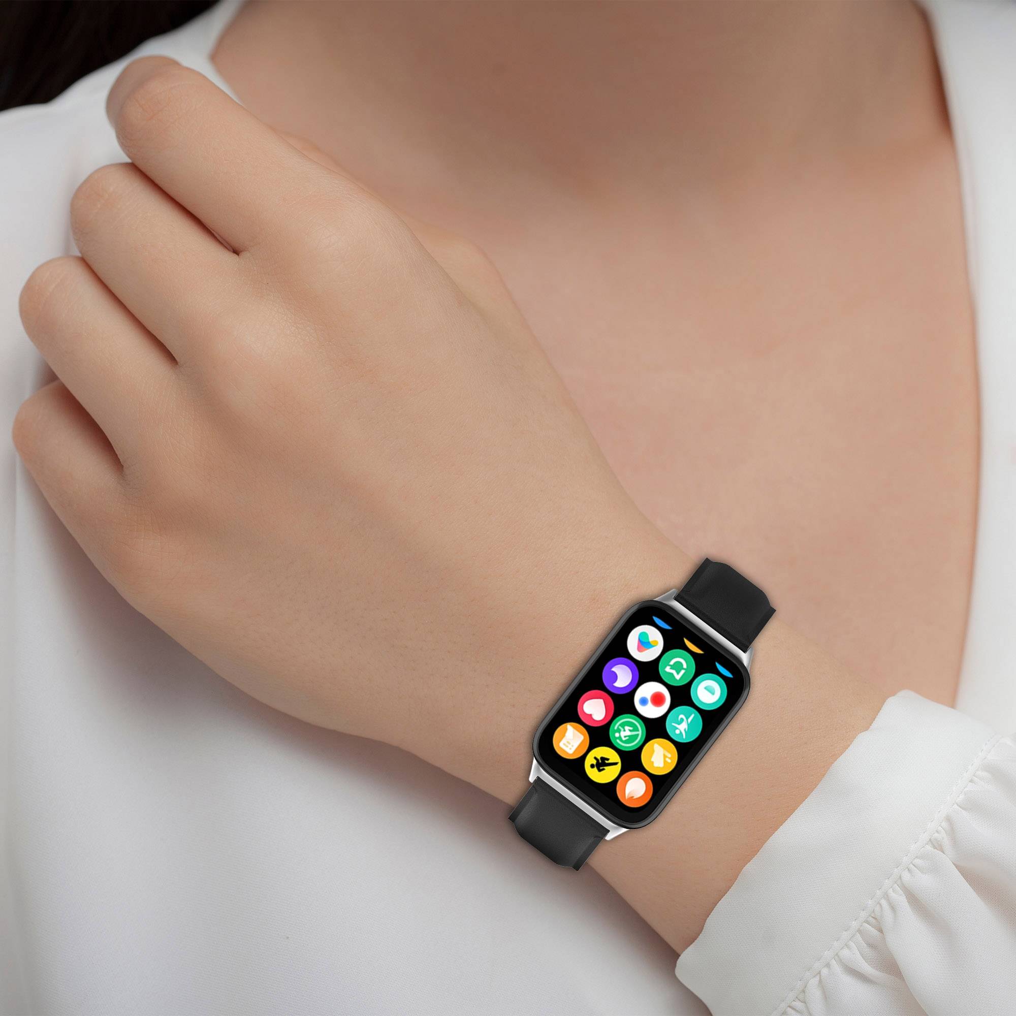 Lederarmband für Xiaomi Smart Band 9 Pro Black