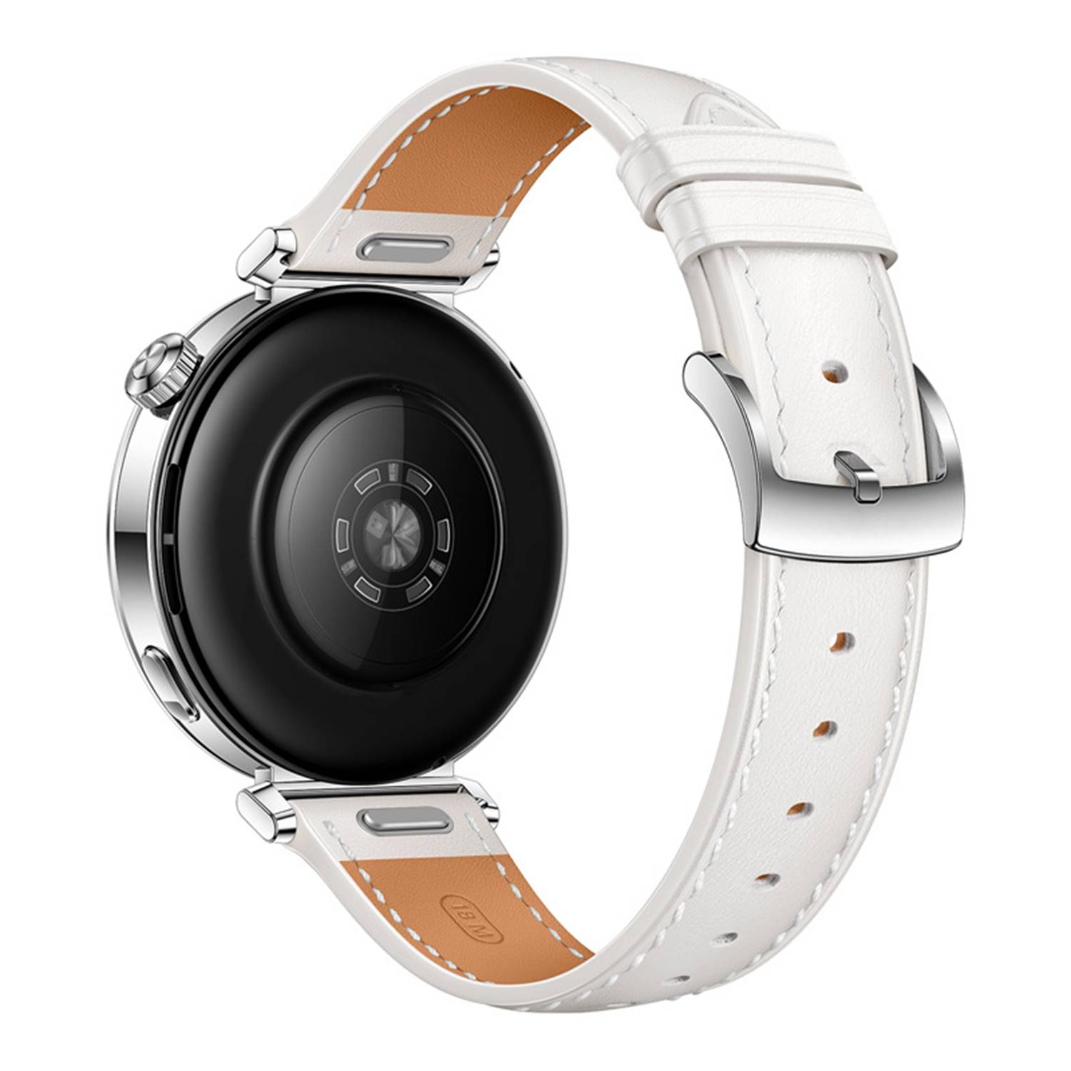 Uhrenarmband aus Leder für Huawei Watch GT5 – 18 mm White + Gold