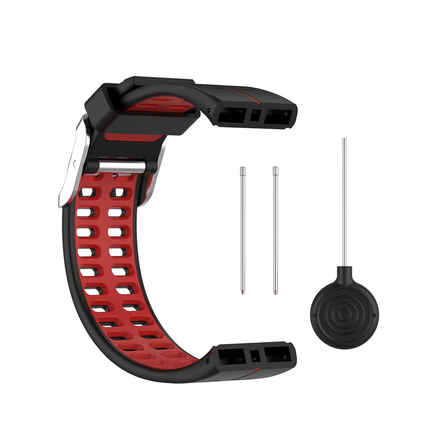 Silikon-Uhrenarmband für Polar V800 GPS Black+Red