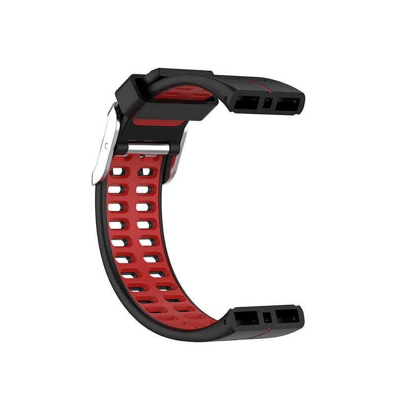 Silikon-Uhrenarmband für Polar V800 GPS Black+Red