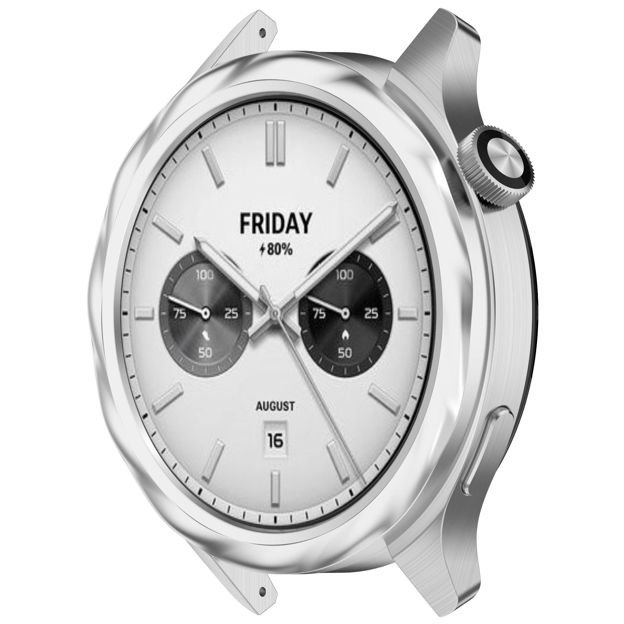 Stilvolles Edelstahlarmband für Xiaomi Watch S4/S3 Silberfaden