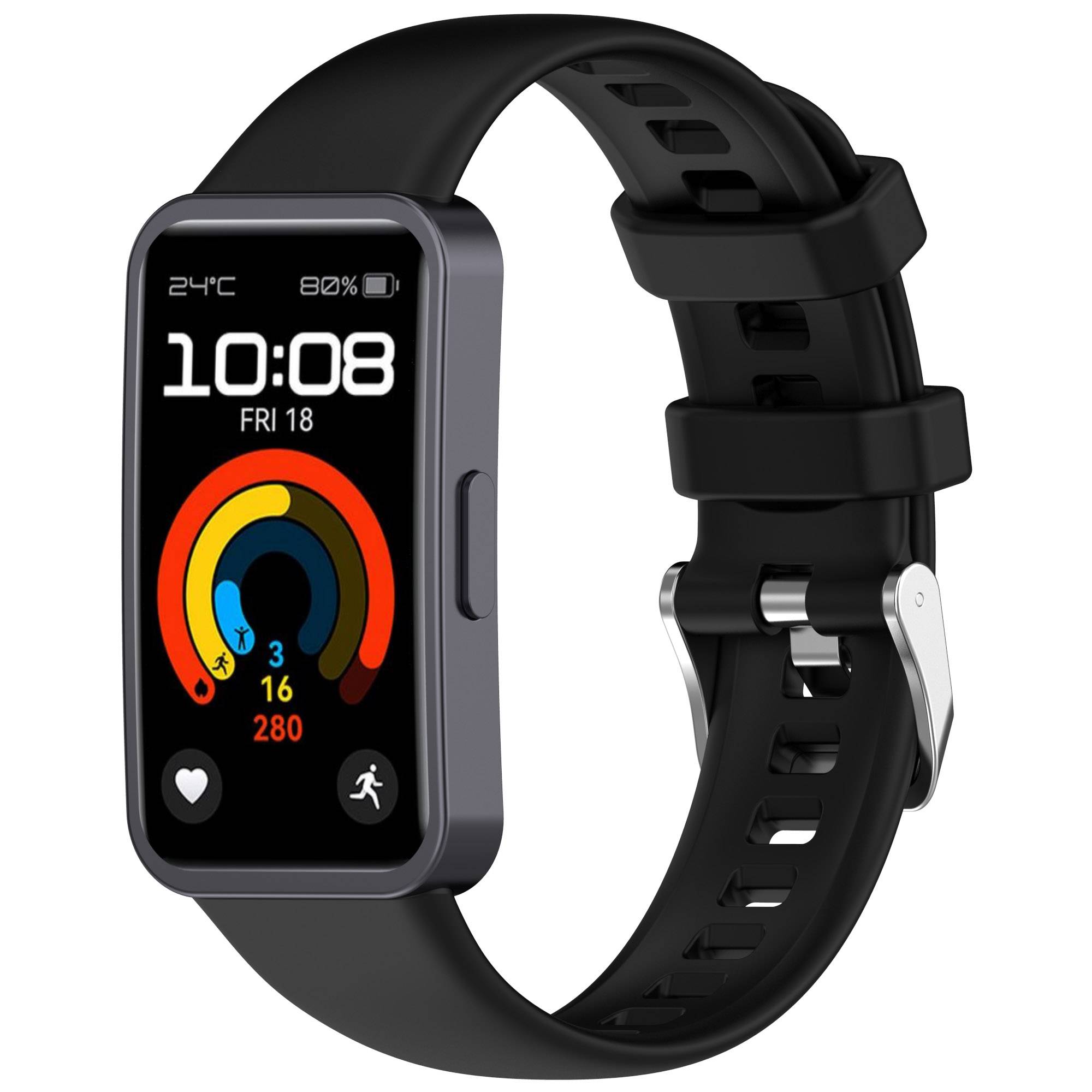 Silikon-Uhrenarmband für Huawei Band 9 & Band 8 Black