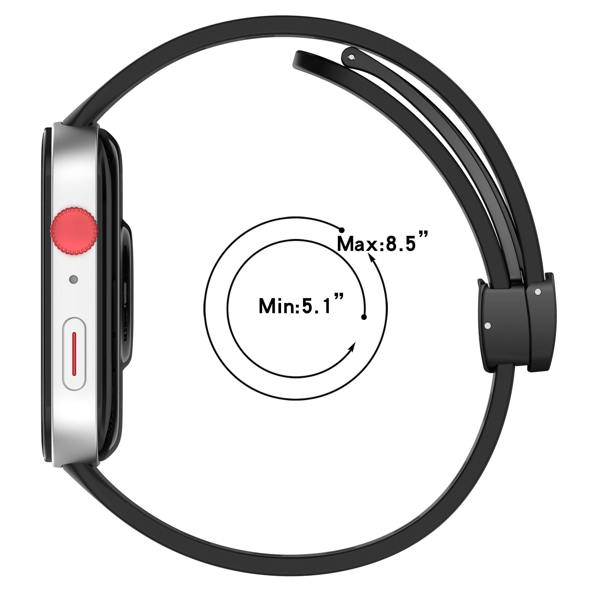 Huawei Watch Fit 3 Atmungsaktives Silikonarmband mit Magnetverschluss Black