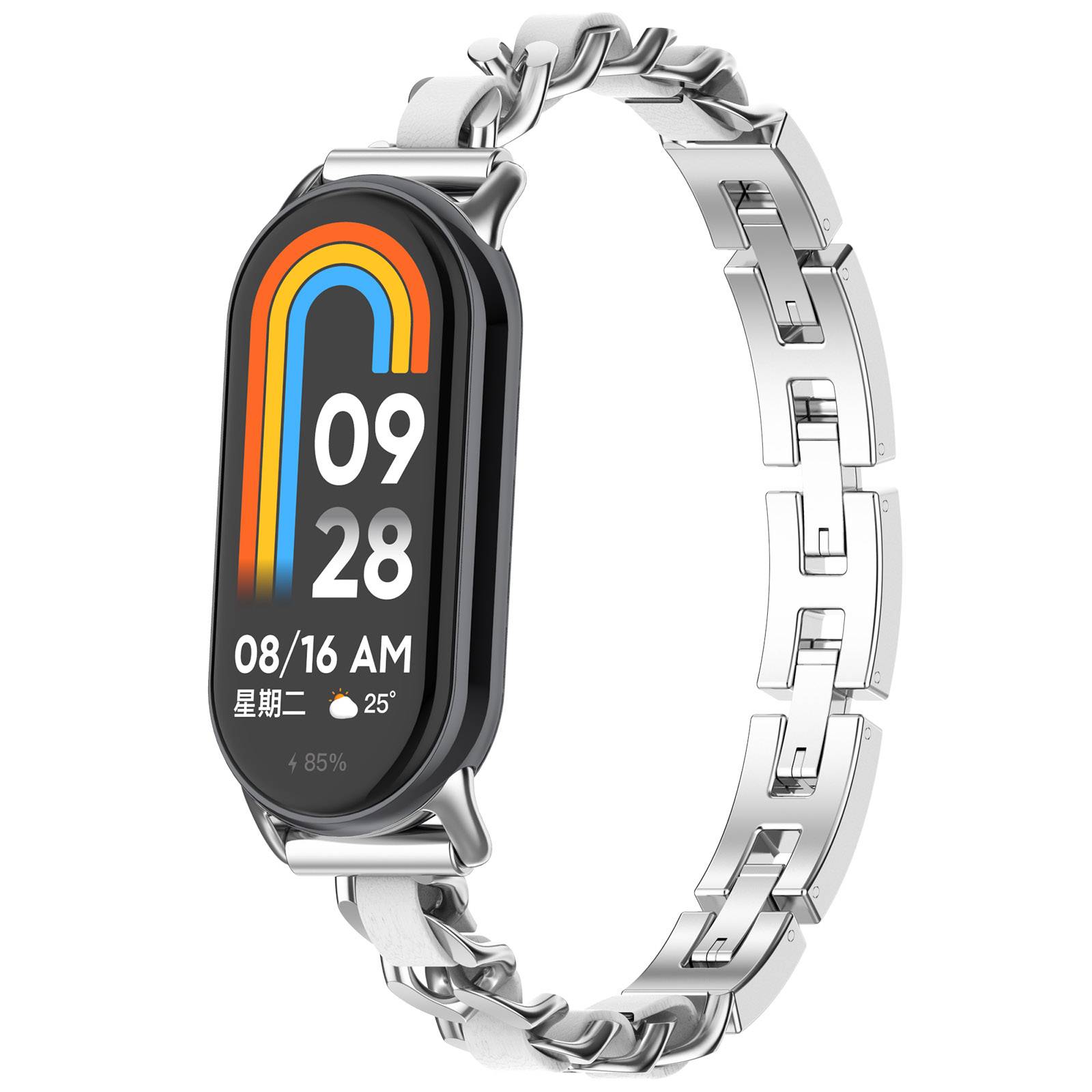 Uhrenarmband für Xiaomi Band 9/9 NFC Silver