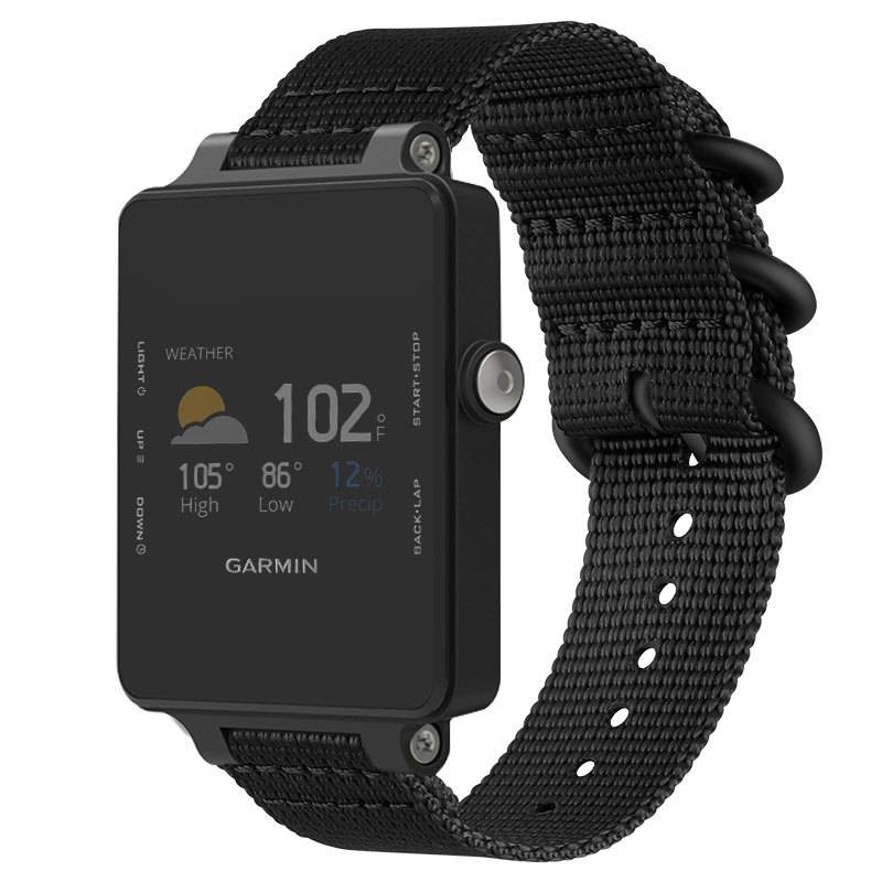 Nylon-Uhrenarmband für Garmin Vivoactive Acetat Black