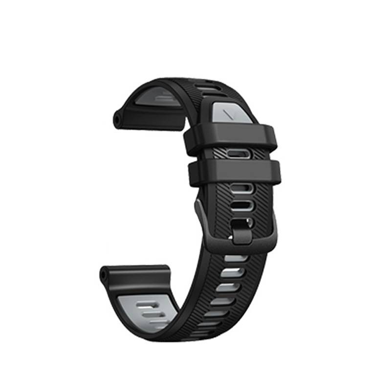 Silikon-Uhrenarmband Black+Grey