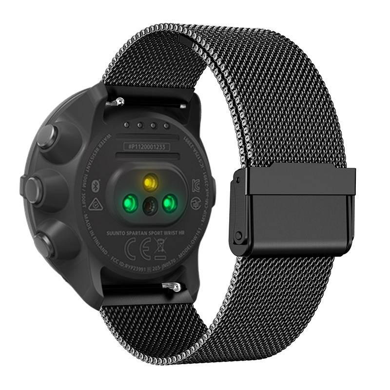 Uhrenarmband aus Edelstahl für Suunto 9 Baro/7/d5/Spartan Black 24 mm