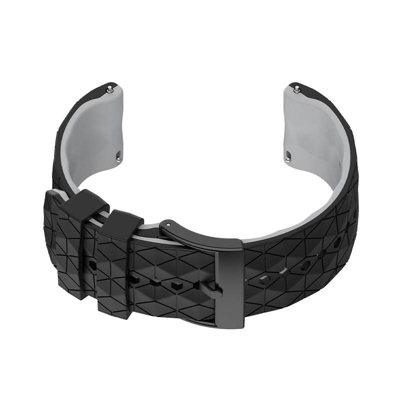 Silikon-Uhrenarmband für Suunto 9 & 7 Black+Grey