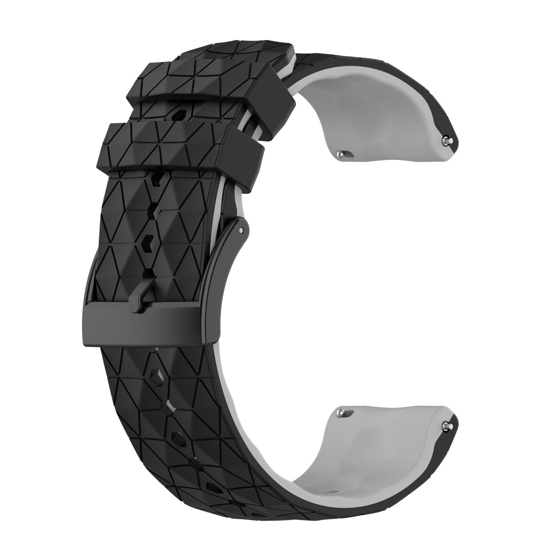 Silikon-Uhrenarmband für Suunto 9 & 7 Black+Grey