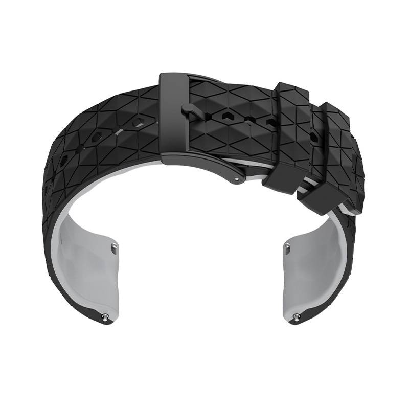 Silikon-Uhrenarmband für Suunto 9 & 7 Black+Grey
