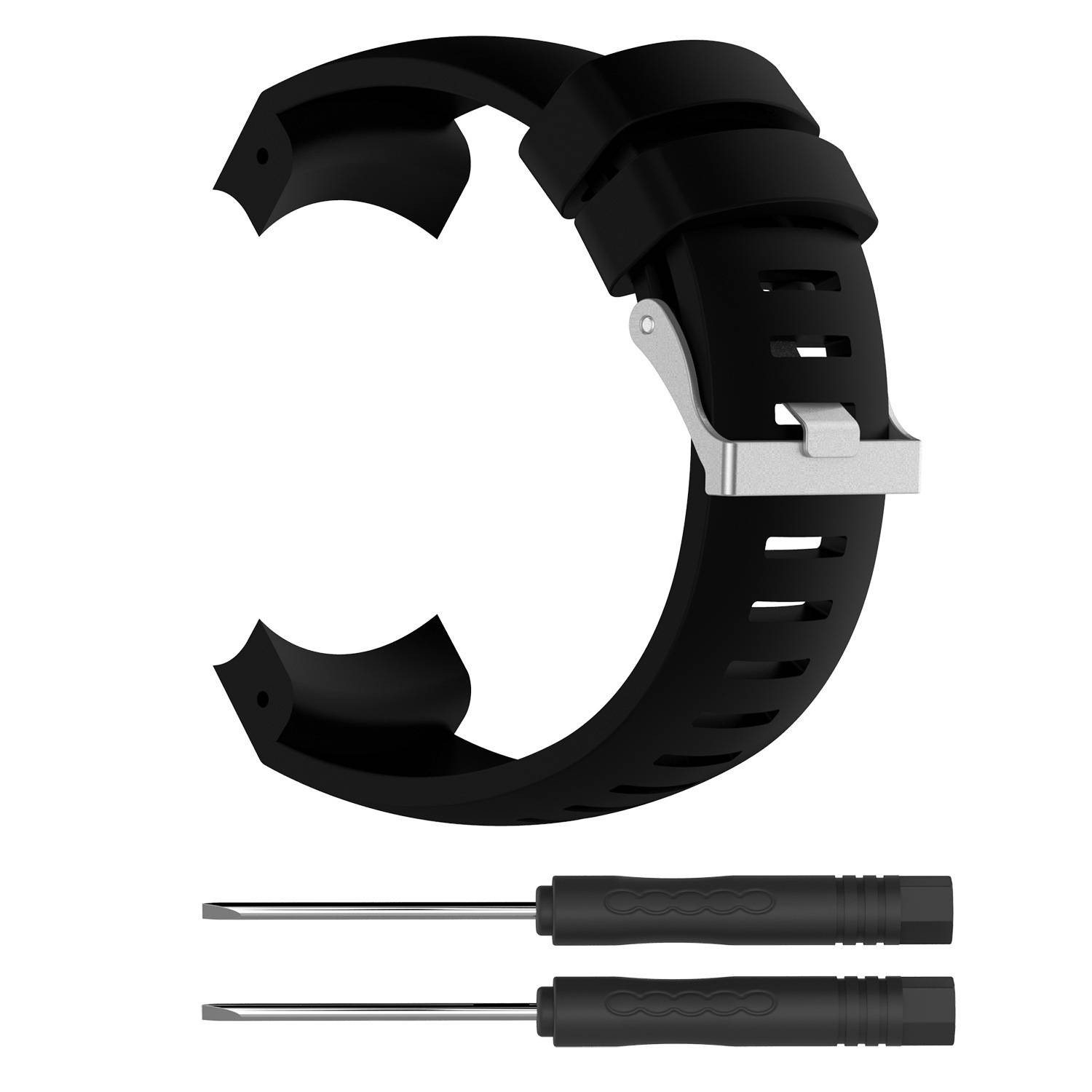Silikonarmband für Suunto Core ALU - Schwarz