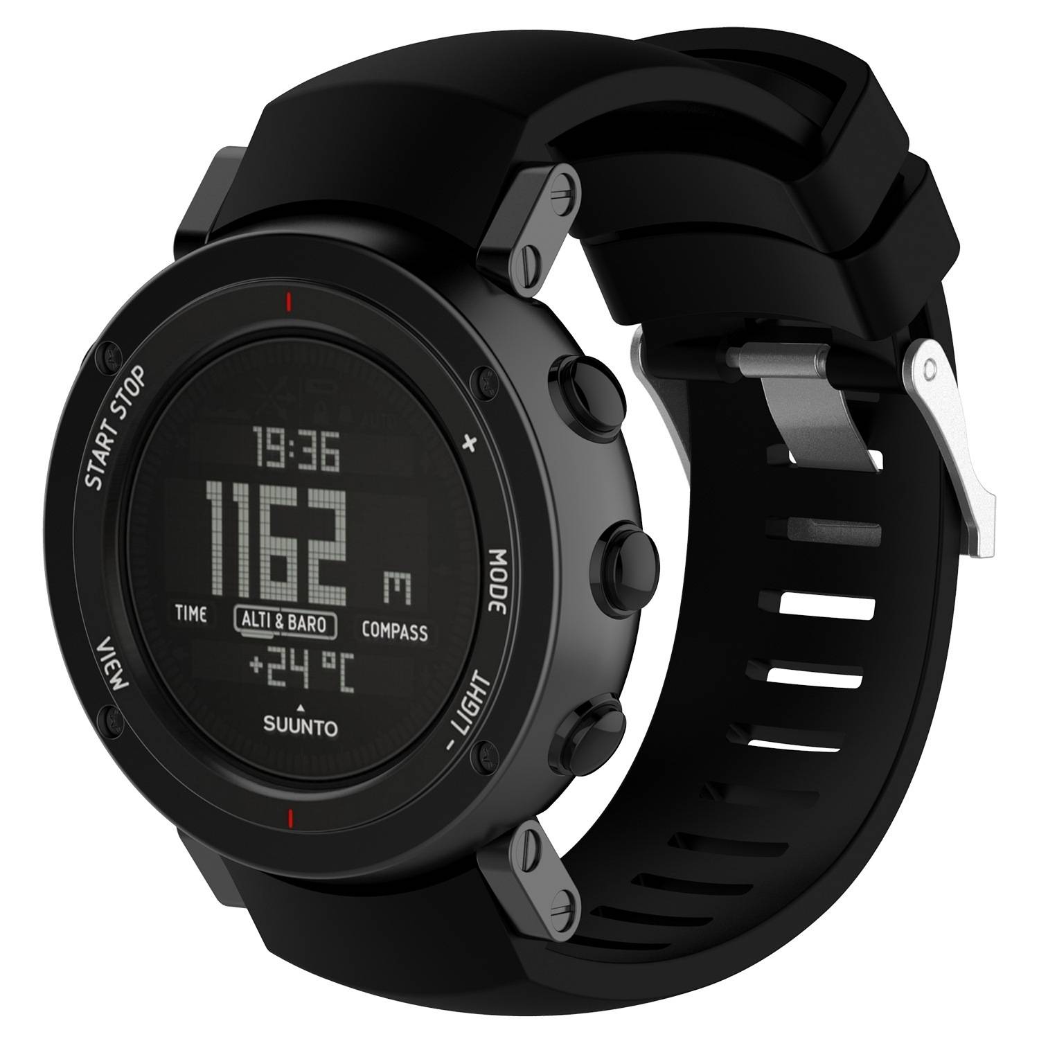 Silikonarmband für Suunto Core ALU - Schwarz