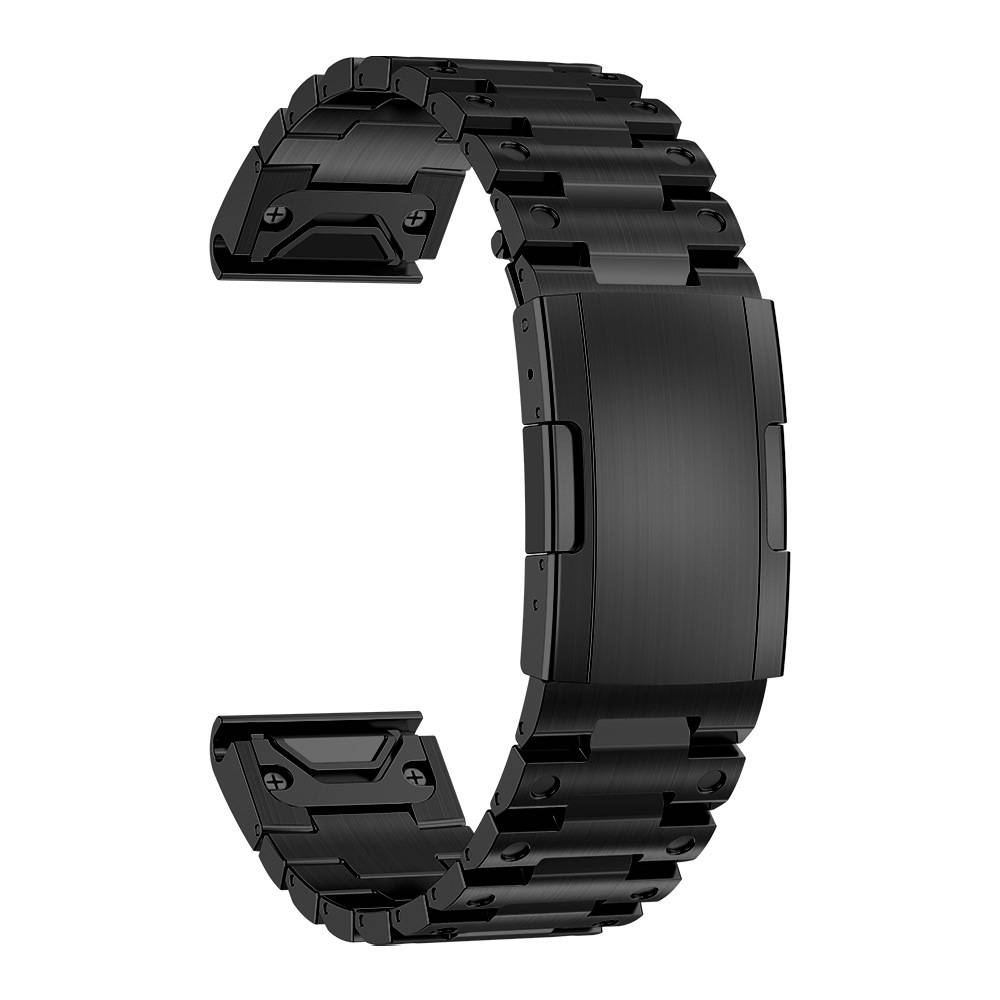 Uhrenarmband aus Edelstahl für Garmin Uhren Black 26 mm