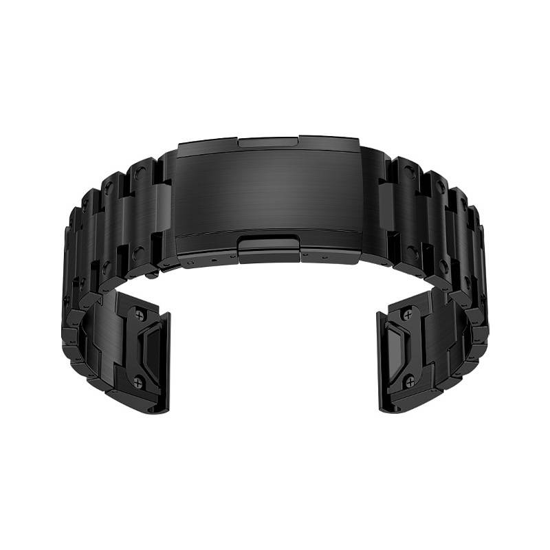Uhrenarmband aus Edelstahl für Garmin Uhren Black 26 mm