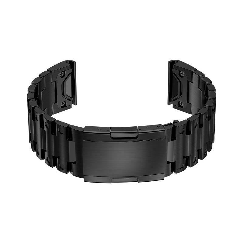 Uhrenarmband aus Edelstahl für Garmin Uhren Black 26 mm