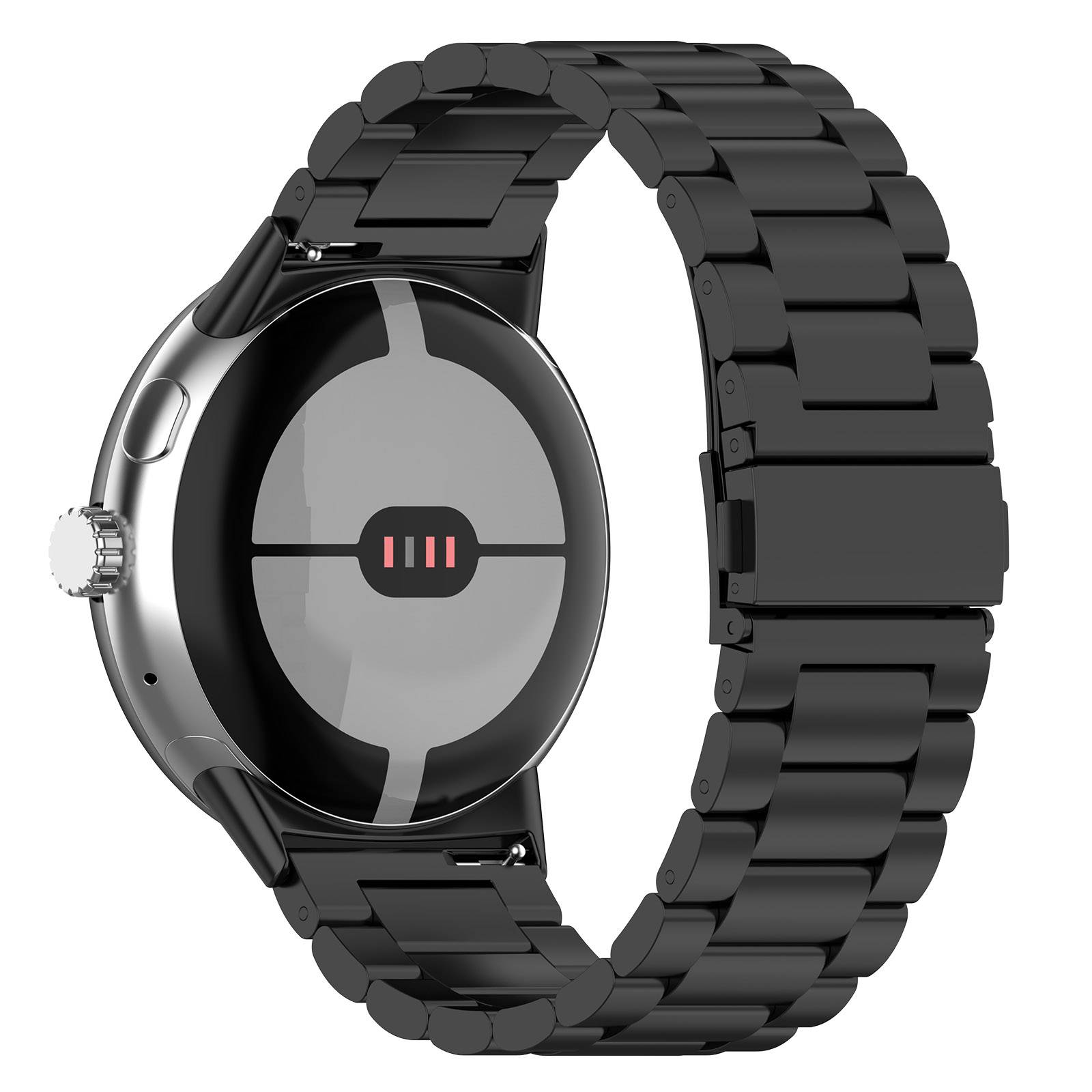 Edelstahl-Uhrenarmband für Google Pixel Watch 3 Black 45 mm
