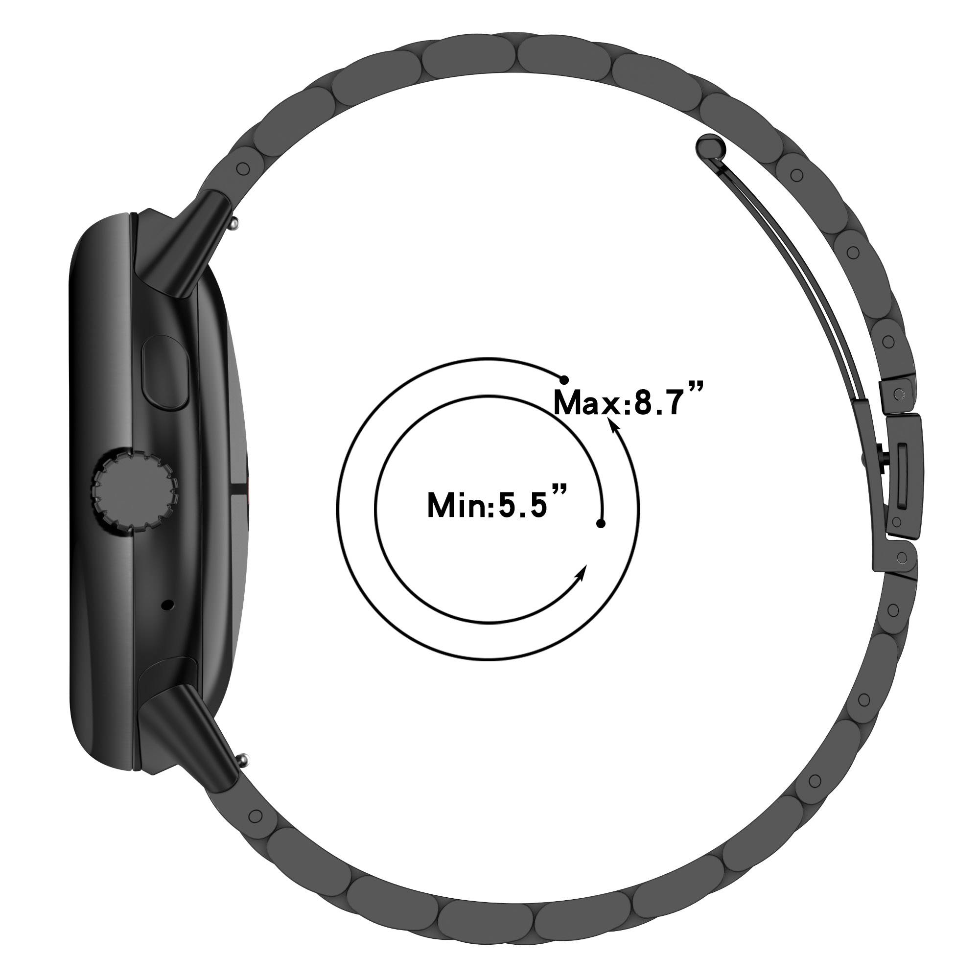 Edelstahl-Uhrenarmband für Google Pixel Watch 3 Black 45 mm