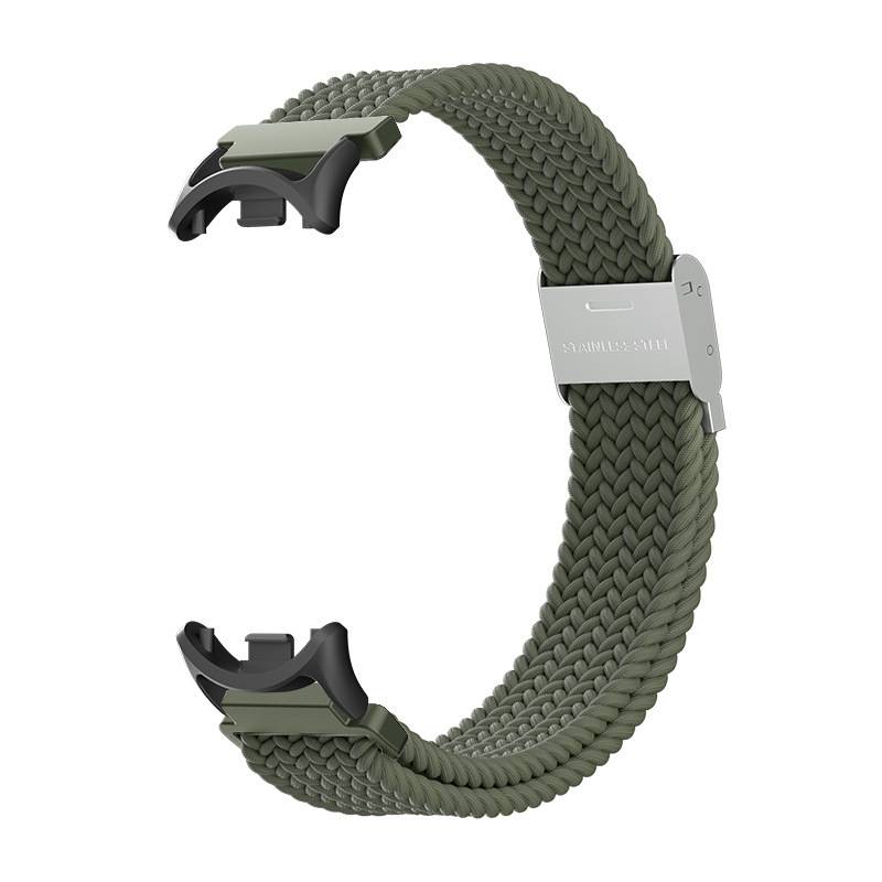 Gewebtes Nylon-Uhrenarmband für Xiaomi Mi Band 8/9 Green