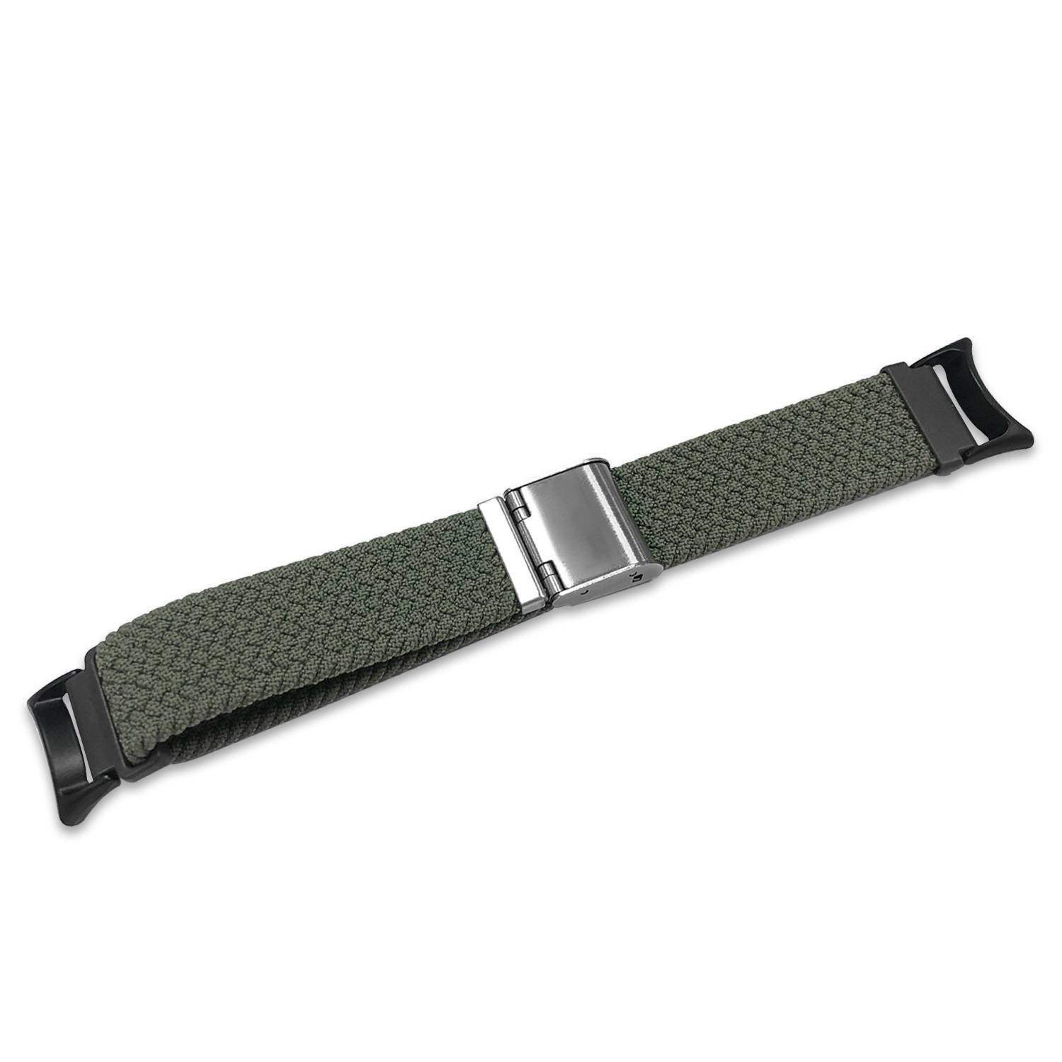 Gewebtes Nylon-Uhrenarmband für Xiaomi Mi Band 8/9 Green