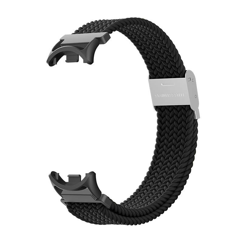 Gewebtes Nylon-Uhrenarmband für Xiaomi Mi Band 8/9 Black