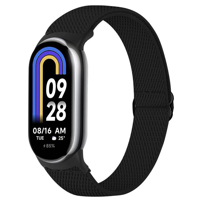 Elastisches Nylon-Uhrenarmband für Xiaomi 8/9 (14mm) Black