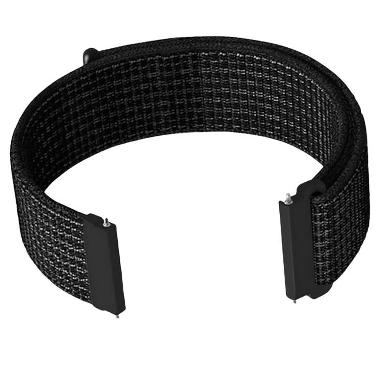Nylon-Schlaufe Armband für Samsung Watch/Huawei GT4 - 20/22mm Black 22 mm