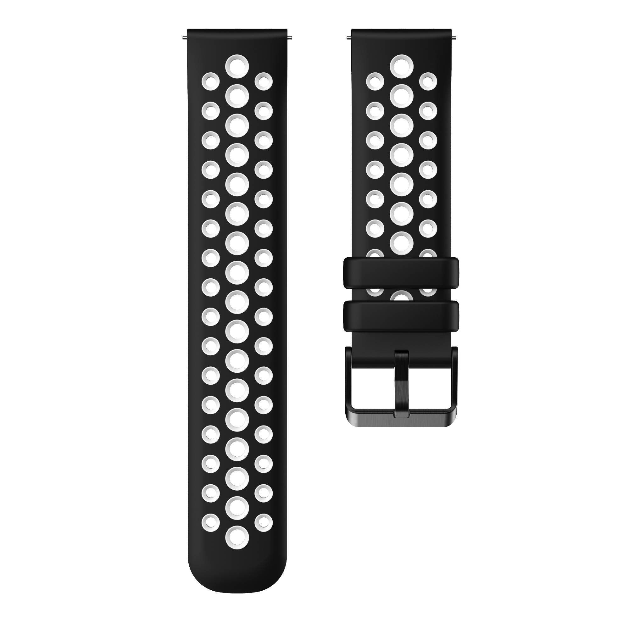 Silikon-Uhrenarmband für Huawei Watch 4/3, GT2, GT3 Pro Black+White M