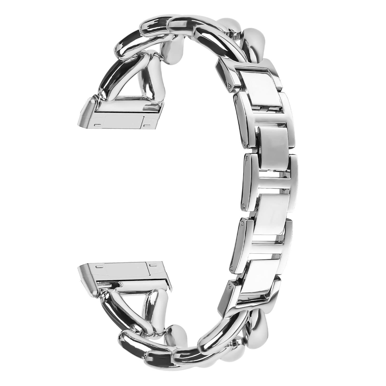 Edelstahl-Uhrenarmband für Fitbit Versa 4 Silver