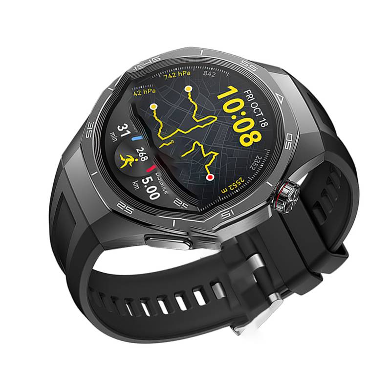 Silikon-Uhrenarmband für Huawei Watch GT5 Pro 46 mm Black + Silver