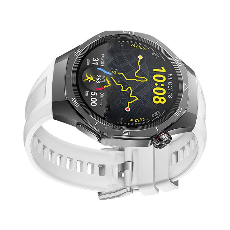Silikon-Uhrenarmband für Huawei Watch GT5 Pro 46 mm White + Silver