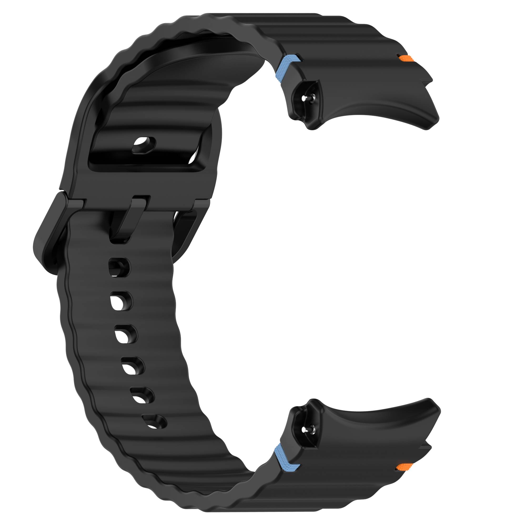 Silikonarmband für Samsung Watch 7 - Sportliches Ersatzarmband Black