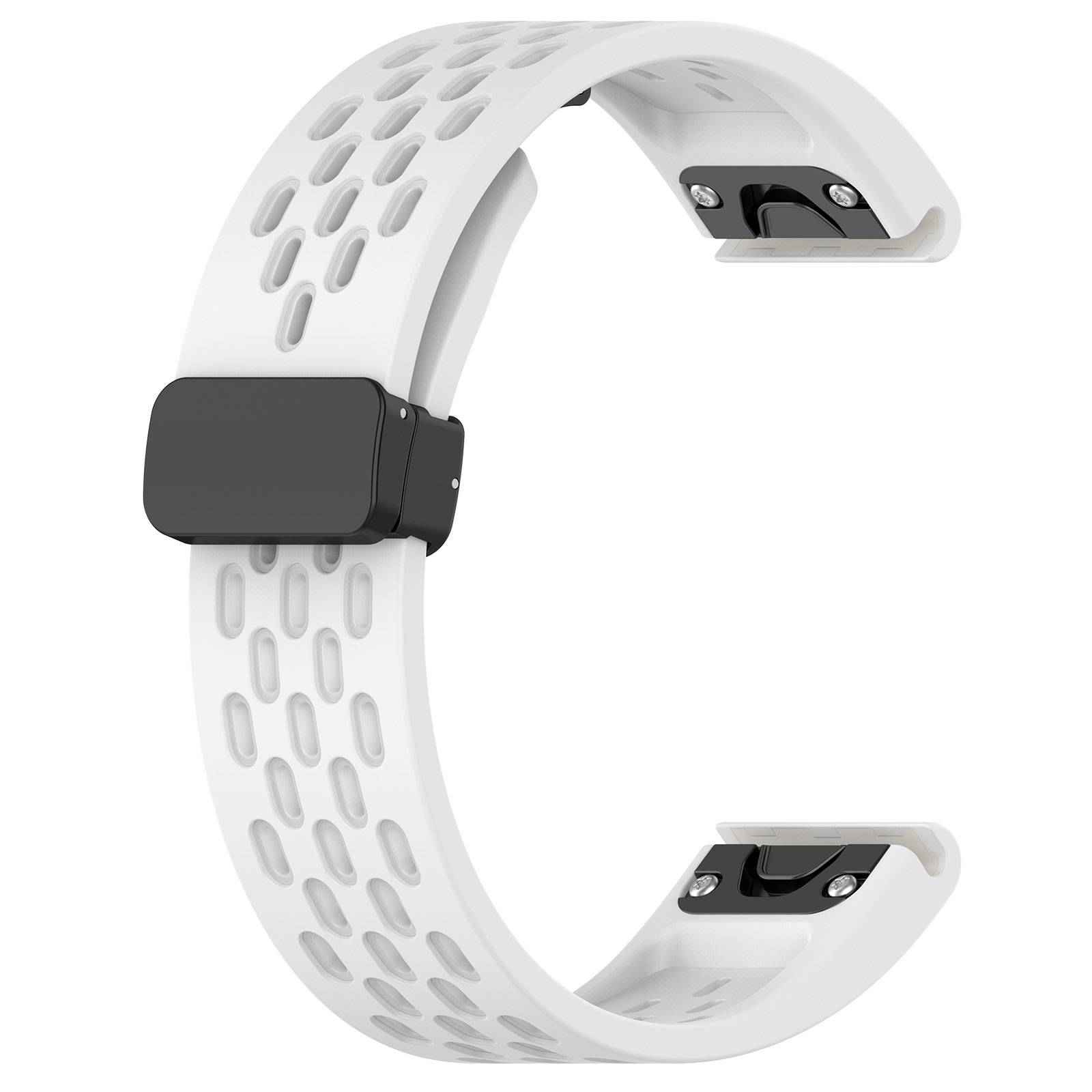 Silikon-Uhrenarmband für Garmin 20 mm - Weiß White