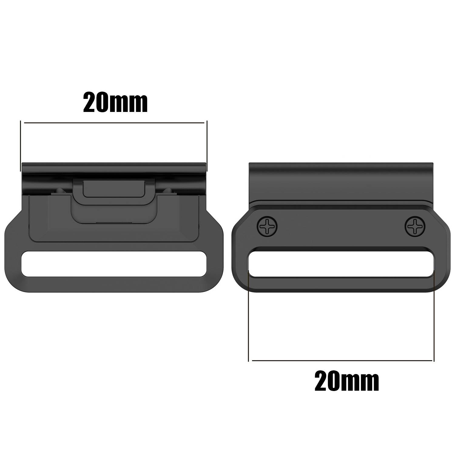 Schnellverschluss Uhrenarmband 20mm - Edelstahl Adapter für Garmin Fenix und mehr 20 mm