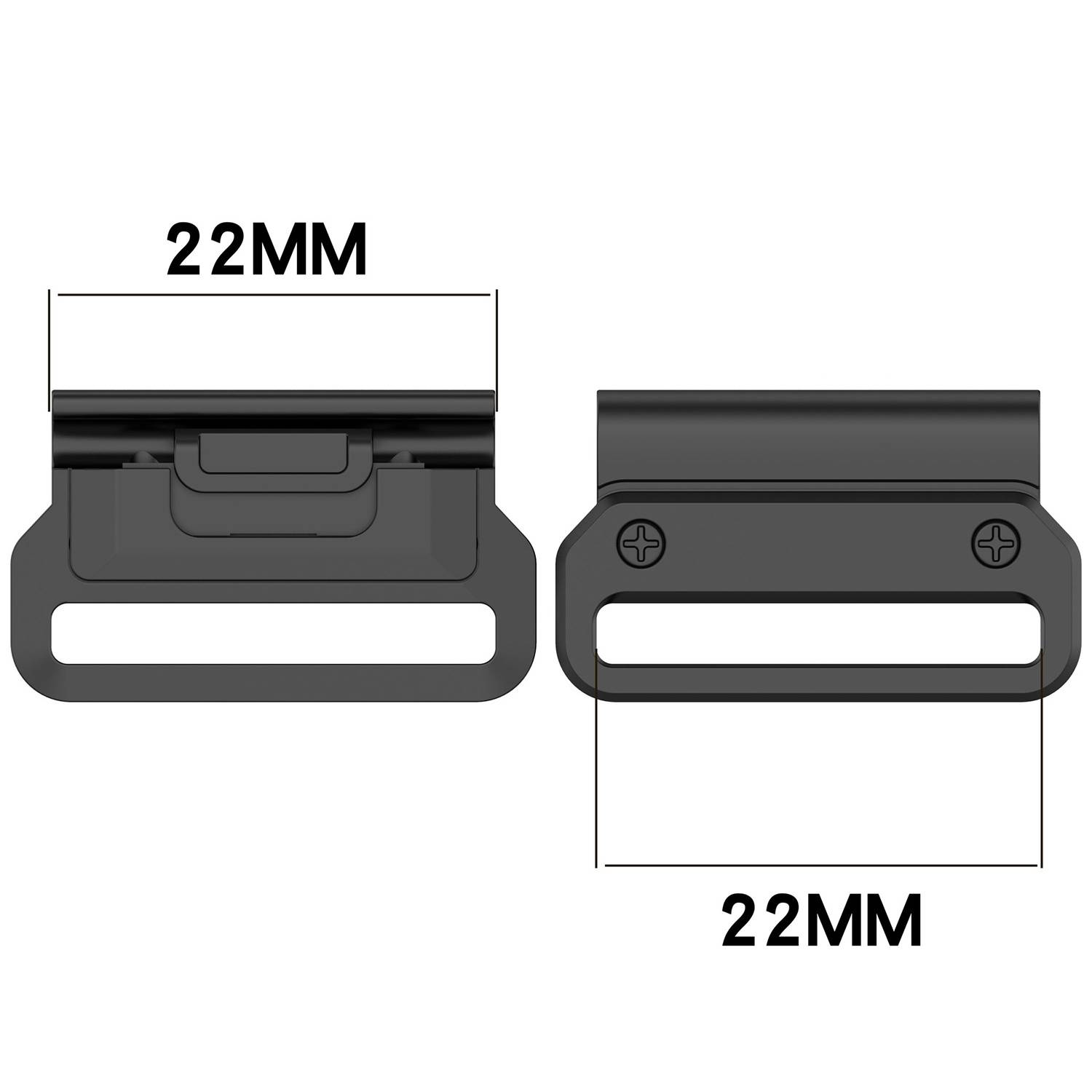 Schnellverschluss Uhrenarmband 20mm - Edelstahl Adapter für Garmin Fenix und mehr 22 mm