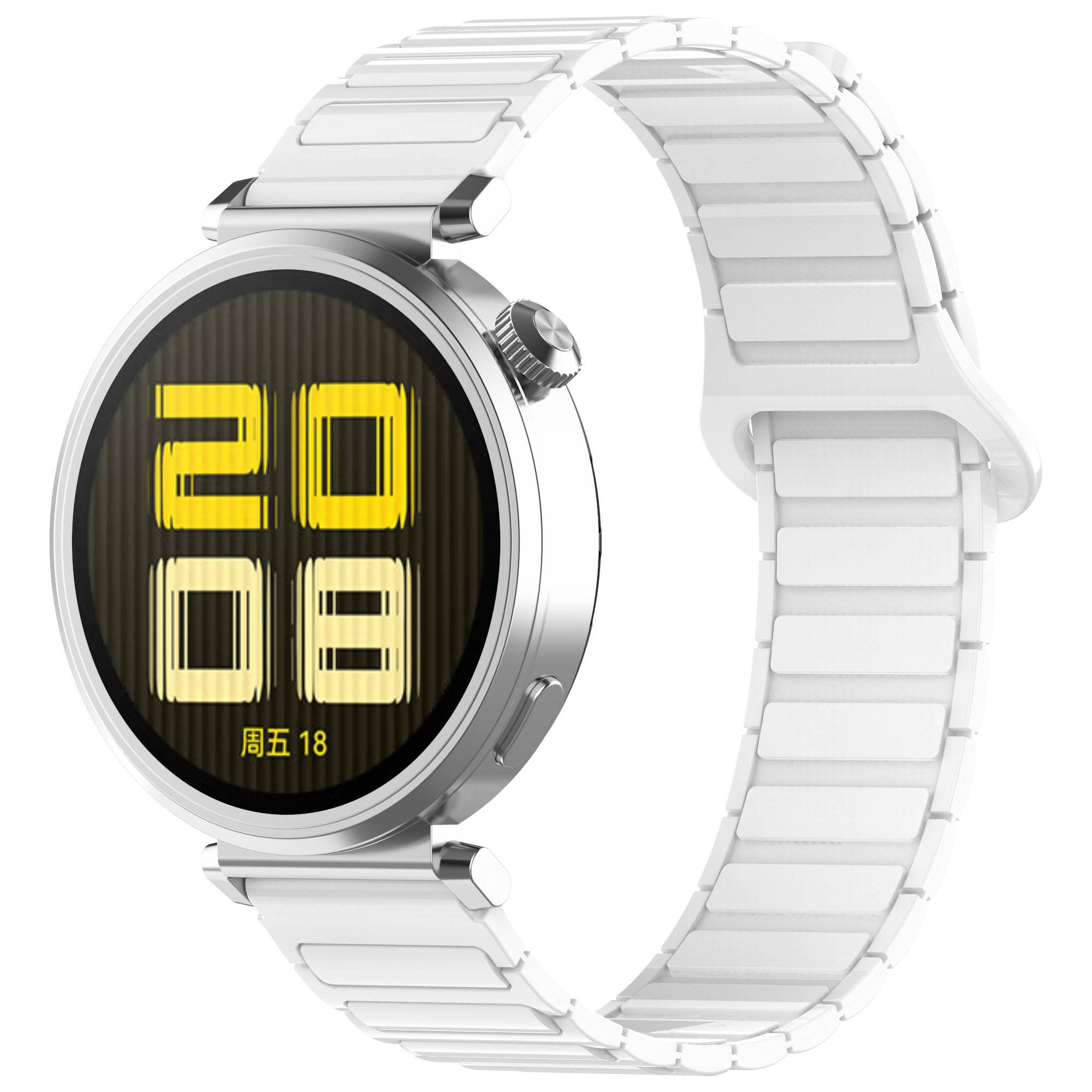 22 mm magnetisches Uhrenarmband für Huawei Watch GT5/GT4/GT3, Samsung Galaxy Watch White