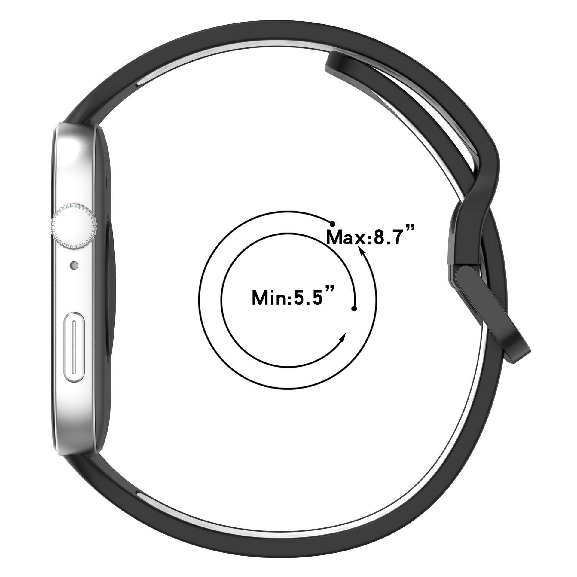 Uhrenarmband für HUAWEI WATCH Fit 3 Black+Grey