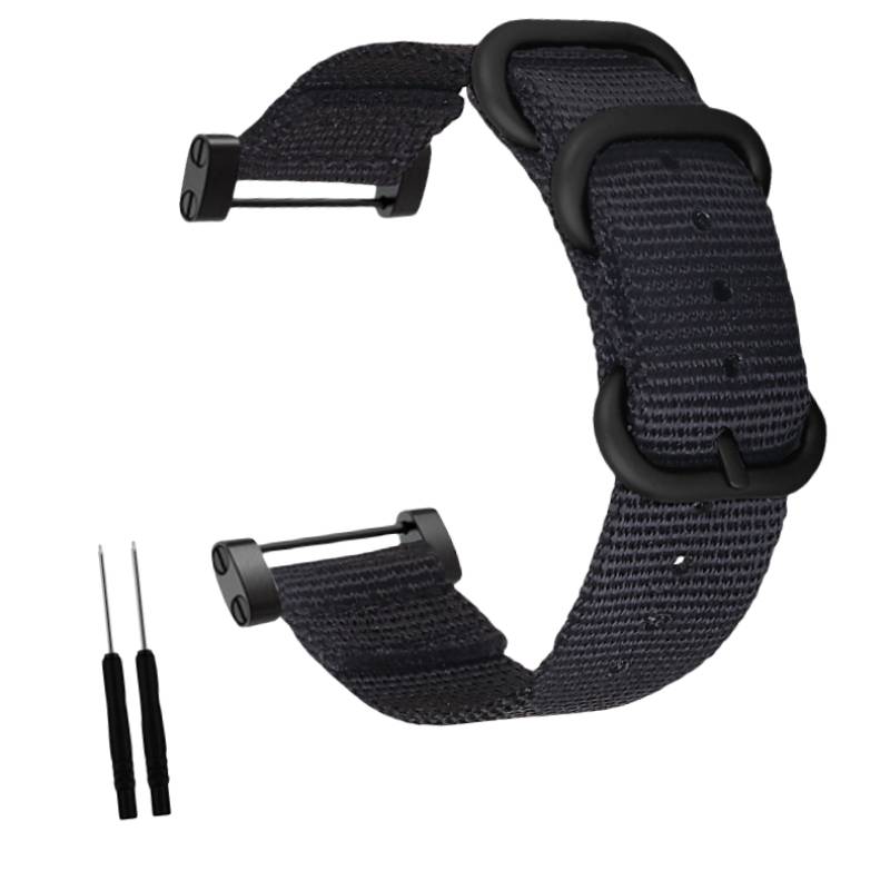 Nylon-Uhrenarmband der SUUNTO Core Expedition-Serie Black