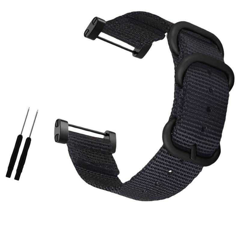 Nylon-Uhrenarmband der SUUNTO Core Expedition-Serie Black