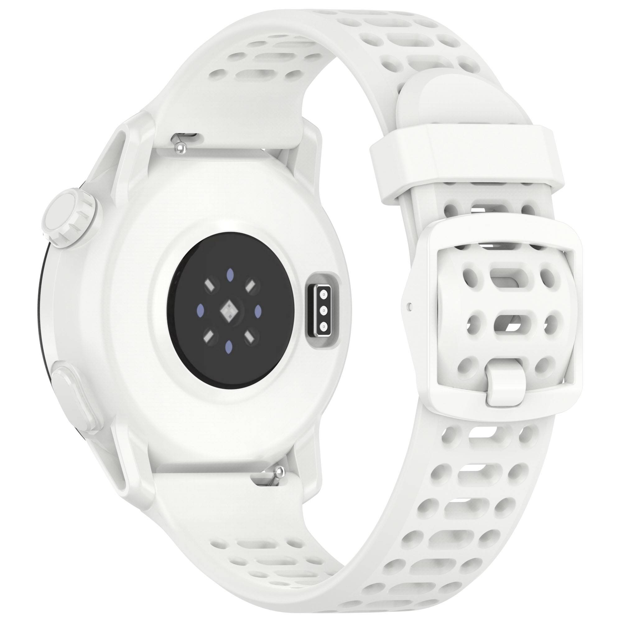COROS Uhr mit zweifarbigem Silikonarmband White 22 mm