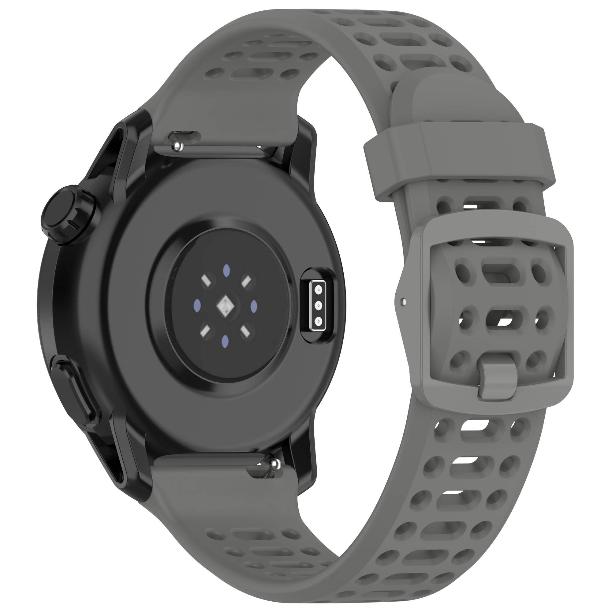 COROS Uhr mit zweifarbigem Silikonarmband Grey 20 mm