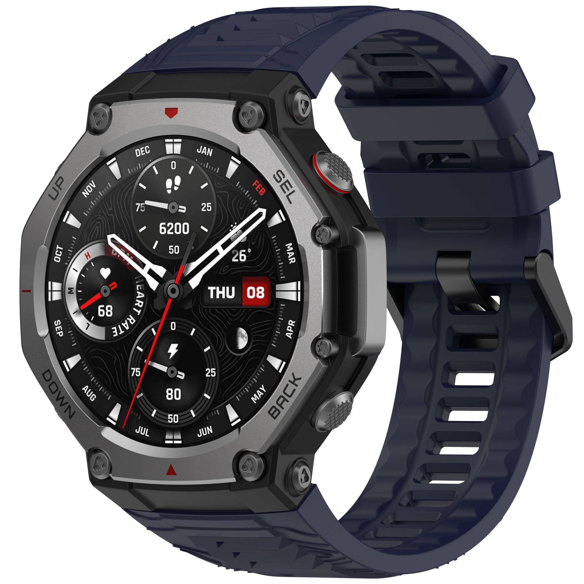 Silikon-Uhrenarmband für Amazfit T-Rex 3 Blue