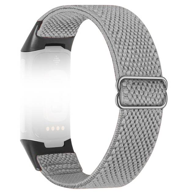 Nylon-Uhrenarmband für Fitbit Charge 5/6 LightGrey