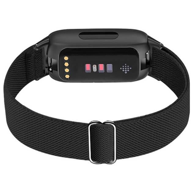 Atmungsaktives Nylonarmband für Fitbit Inspire 3 Black